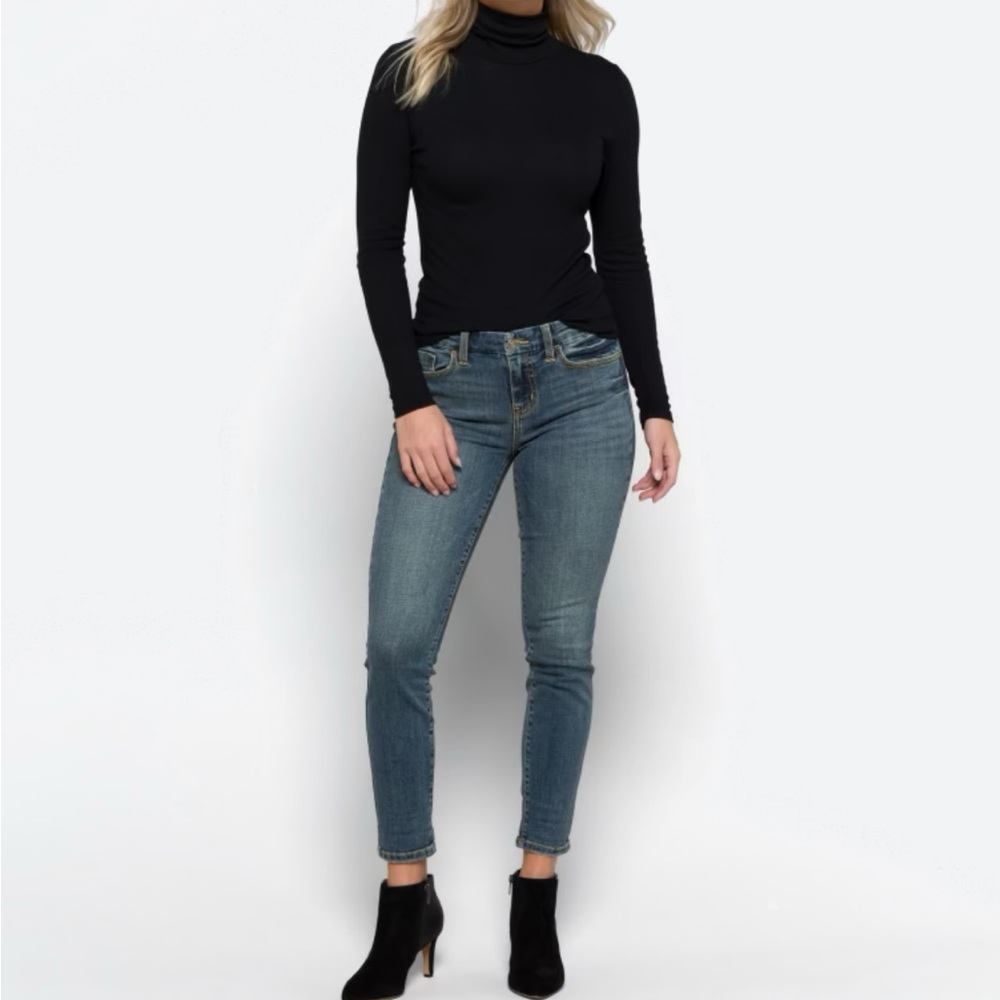 Studio Blue Kenova Mid Rise Skinny Roll Cuff Jean Indigo size 30 / size 10